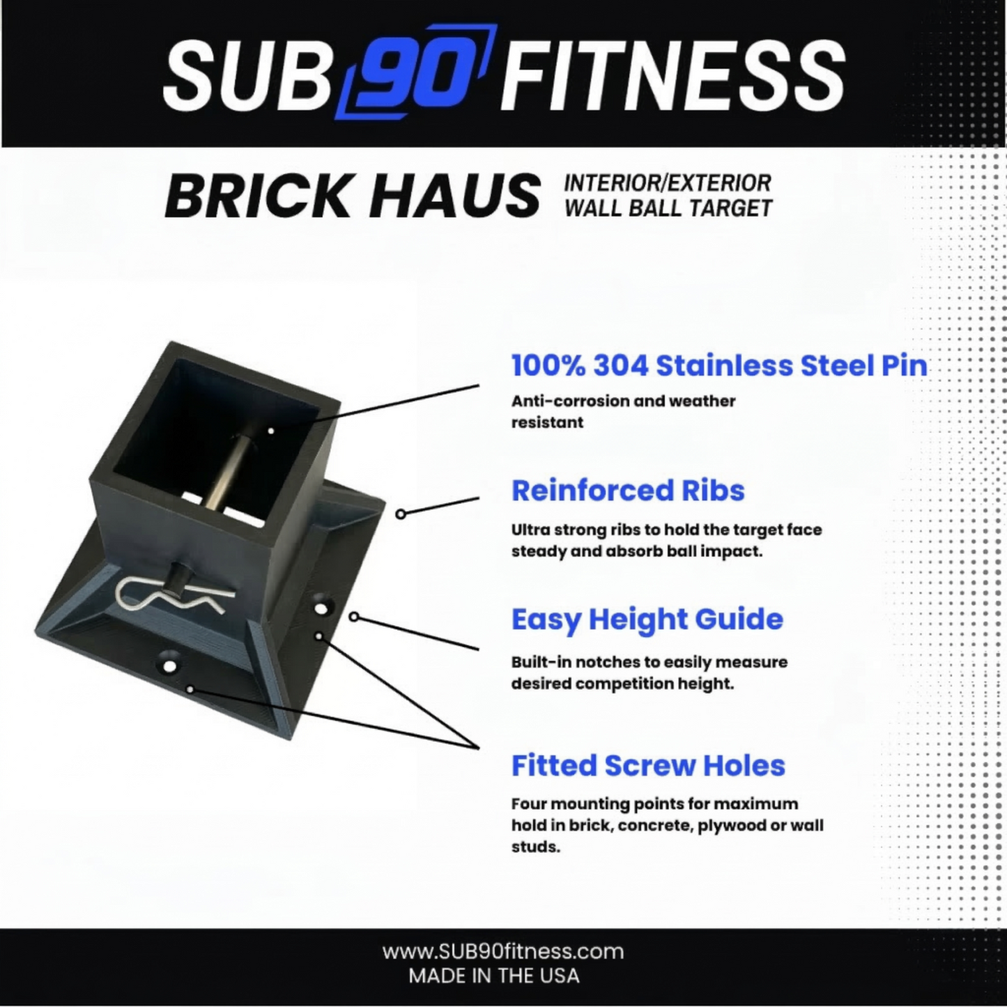 SUB90 Wall Ball Target (Wall-Mounted)