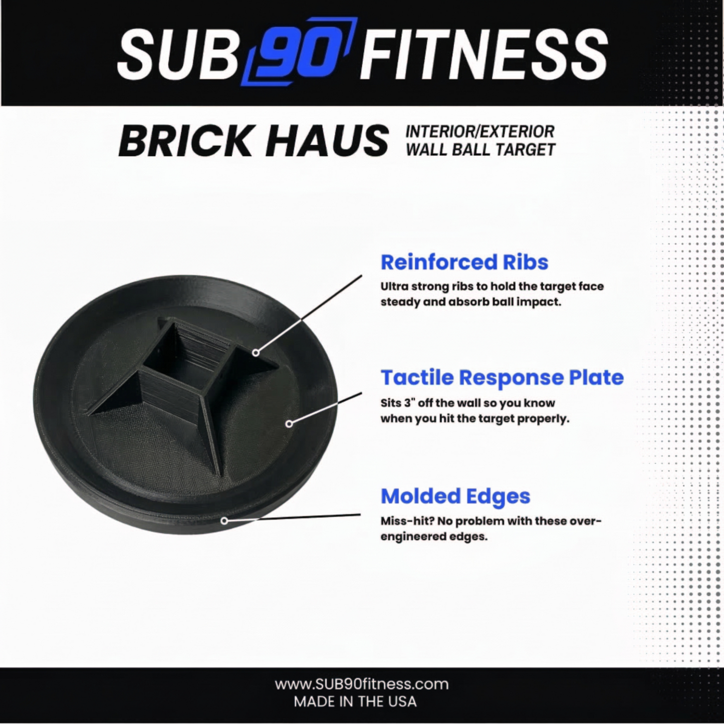 SUB90 Wall Ball Target (Wall-Mounted)