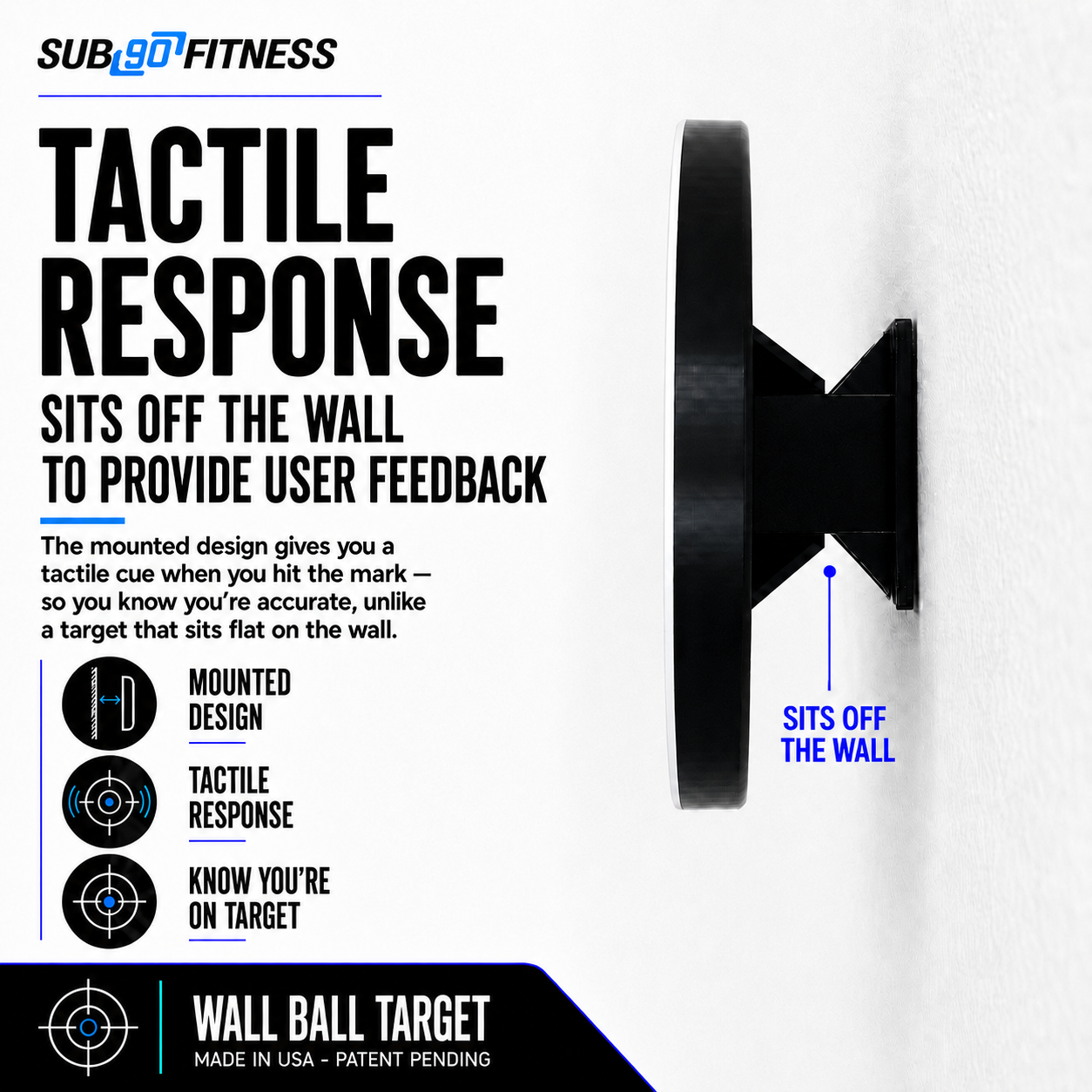 SUB90 Wall Ball Target (Wall-Mounted)
