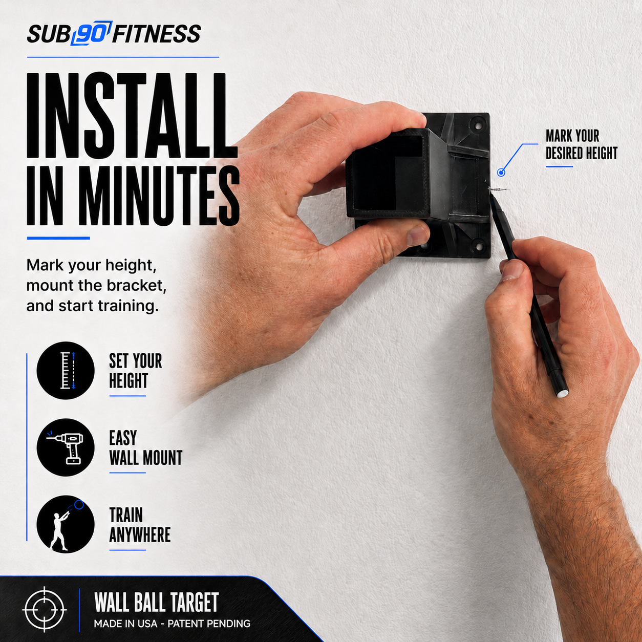 SUB90 Wall Ball Target (Wall-Mounted)